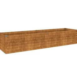 Højbed i cortenstål - Holdbart og dekorativt | Størrelse: 194x50x36 cm | Farve: Brun