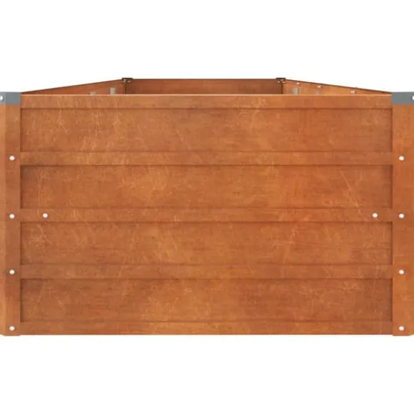 Højbed i cortenstål - Holdbart og rustikt design | Størrelse: 320x80x45 cm | Farve: Rustfarvet
