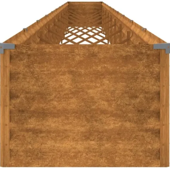 Højbed i cortenstål - Holdbart og dekorativt | Størrelse: 960x50x36 cm