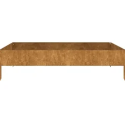 Højbed i cortenstål - Udsmykning til have, altan eller terrasse | Størrelse: 100x100x26 cm