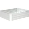 Højbed i galvaniseret stål 120x90x30 cm, sølv – til blomster & grøntsager