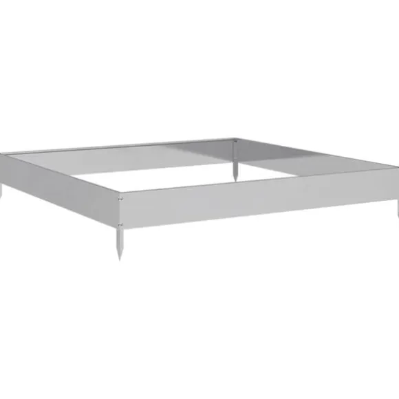 Højbed i galvaniseret stål - Stabilt og holdbart design | Størrelse: 100x100x18,5 cm