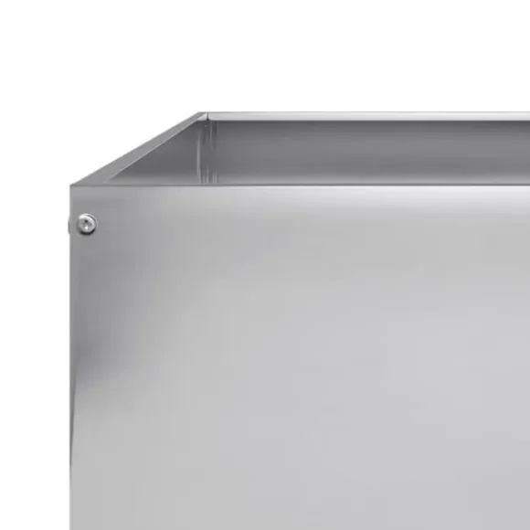 Højbed i galvaniseret stål - Stabilt og holdbart design | Størrelse: 100x100x18,5 cm