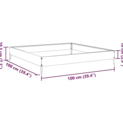 Højbed i galvaniseret stål - Stabilt og holdbart design | Størrelse: 100x100x18,5 cm