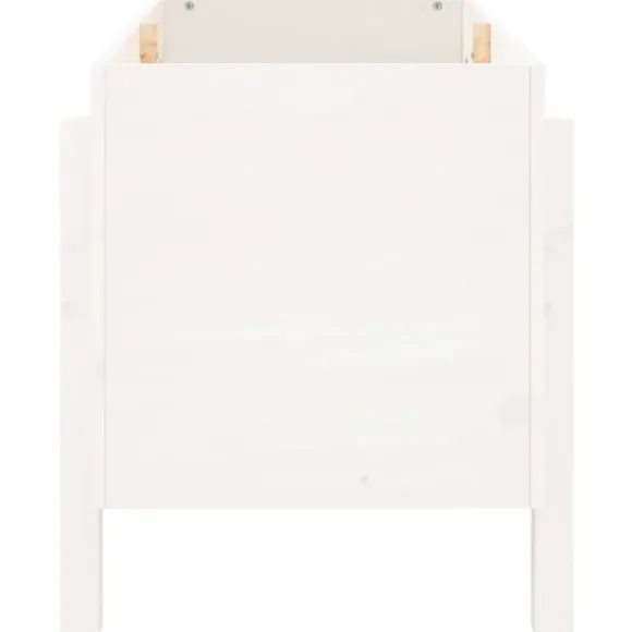 Højbed i massiv fyrretræ - Plantekasse til have | Størrelse: 101x50x57 cm | Farve: Hvid