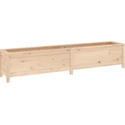 Højbed i massivt fyrretræ - Plantkasse til have | Størrelse: 199,5x40x39 cm
