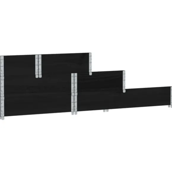 Højbed i massivt fyrretræ - 3 niveauer | Størrelse: 120x80 cm | Farve: Sort