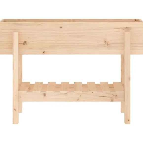 Højbed i massivt fyrretræ - Plantekasse til have og terrasse | Størrelse: 101x30x69 cm
