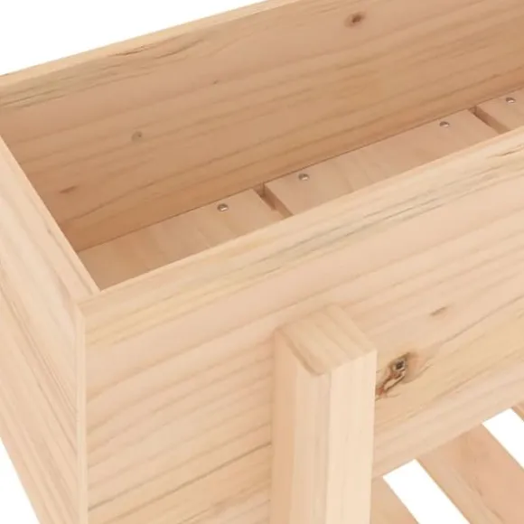 Højbed i massivt fyrretræ - Plantekasse til have og terrasse | Størrelse: 101x30x69 cm