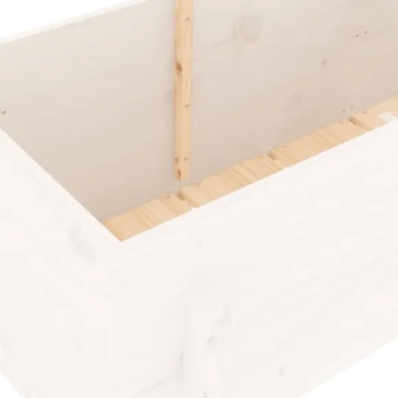 Højbed i massivt fyrretræ - Plantekasse til haven | Mål: 160x50x57 cm | Farve: Hvid