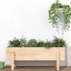 Højbed i massivt fyrretræ - Dybde 101x30x38 cm | Farve: Naturlig træfarve