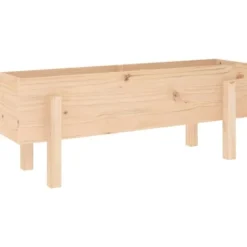 Højbed i massivt fyrretræ - Dybde 101x30x38 cm | Farve: Naturlig træfarve