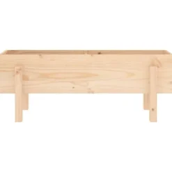 Højbed i massivt fyrretræ - Dybde 101x30x38 cm | Farve: Naturlig træfarve