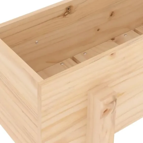 Højbed i massivt fyrretræ - Dybde 101x30x38 cm | Farve: Naturlig træfarve