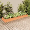Højbed i massivt fyrretræ med foring - Plantekasse | Farve: Brun | Størrelse: 240x60x25 cm