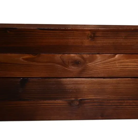 Højbed i massivt træ 60x60x23 cm, mørkebrun – plantekasse/urtebed