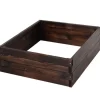 Højbed i massivt træ 60x60x23 cm, mørkebrun – plantekasse/urtebed