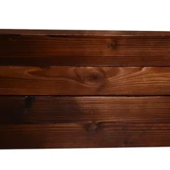 Højbed i massivt træ 60x60x23 cm, mørkebrun – plantekasse/urtebed