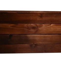 Højbed i massivt træ 60x60x23 cm, mørkebrun – plantekasse/urtebed
