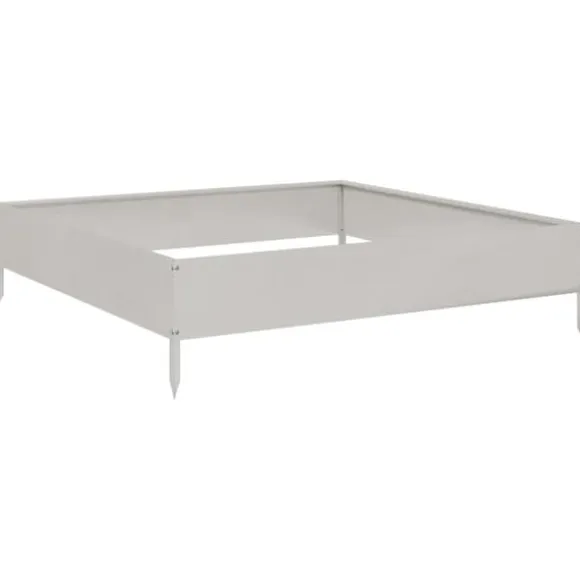Højbed i rustfrit stål - Perfekt til planter & blomster | Størrelse: 100x100x26 cm