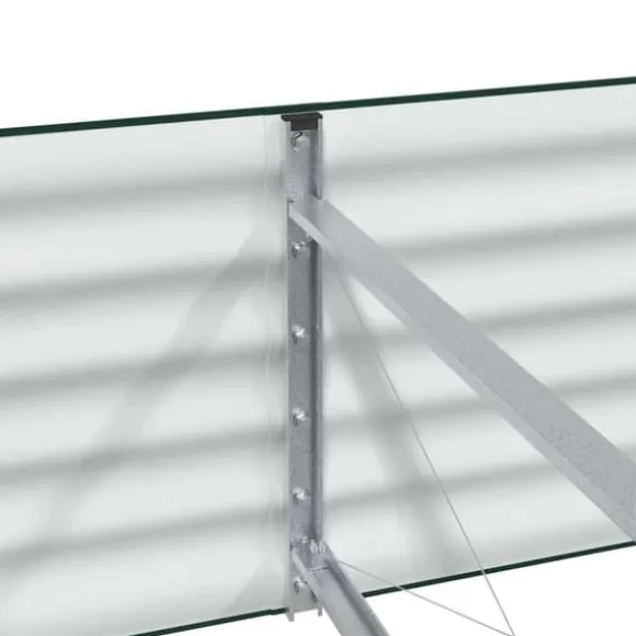 Højbed i stål - Moderne hævet plantekasse | Størrelse: 240x80x44 cm | Farve: Grøn