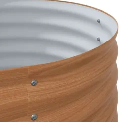 Højbed i stål - Moderne plantekasse til haven | Størrelse: 320x80x81 cm | Farve: Brun