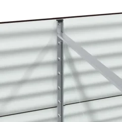 Højbed i stål - Moderne plantekasse til haven | Størrelse: 400 x 80 x 81 cm | Farve: Brun