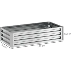 Højbed i stål 120x60x30,5 cm, rustfri & vejrbestandig – altan/have