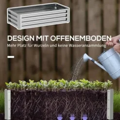 Højbed i stål 120x60x30,5 cm, rustfri & vejrbestandig – altan/have