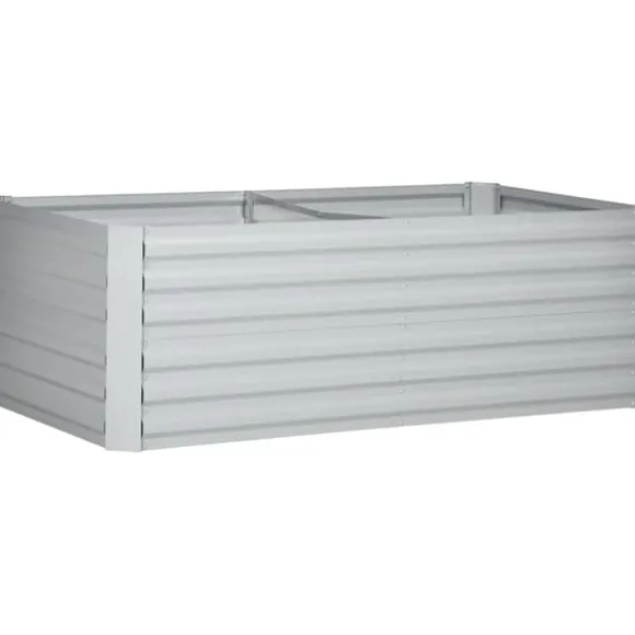Højbed i stål 180x90x60 cm, stabelbar/sammenkoblingsbar – blomster & planter