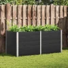 Højbed i WPC - Holdbart og moderne plantebed | Størrelse: 200x100x91 cm | Farve: Grå