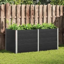 Højbed i WPC - Holdbart og moderne plantebed | Størrelse: 200x100x91 cm | Farve: Grå