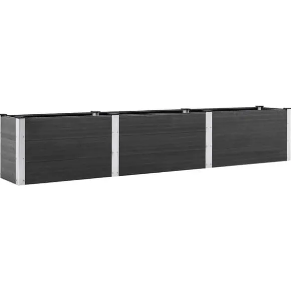 Højbed i WPC - Moderne plantekasse | Størrelse: 300x50x54 cm | Farve: Grå