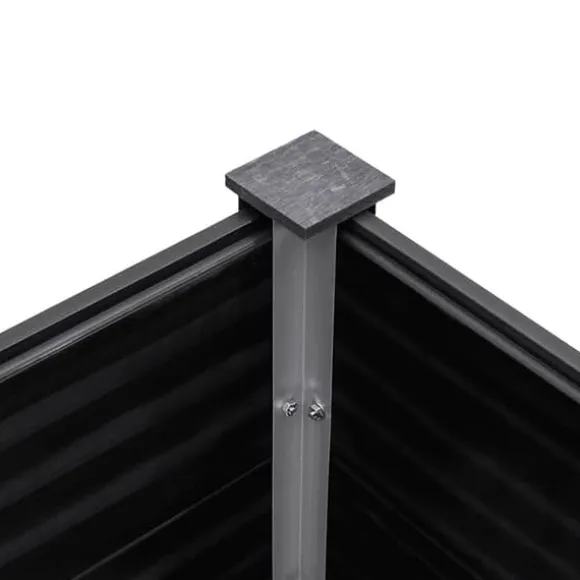Højbed i WPC - Moderne plantekasse | Størrelse: 300x50x54 cm | Farve: Grå