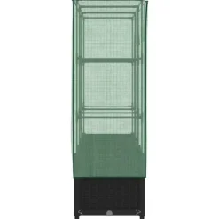 Højbed med drivhusovertræk - Rattan-look | Mål: 120x40x138 cm