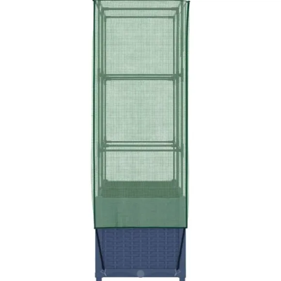 Højbed med drivhusovertræk 80x40x138 cm - Rattan-look | Størrelse: 80x40x138 cm