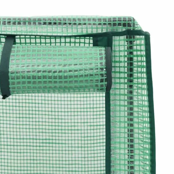Højbed med drivhusovertræk 80x40x138 cm - Rattan-look | Størrelse: 80x40x138 cm