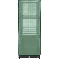 Højbed med drivhusovertræk - Rattan-look | Størrelse: 160x40x123 cm