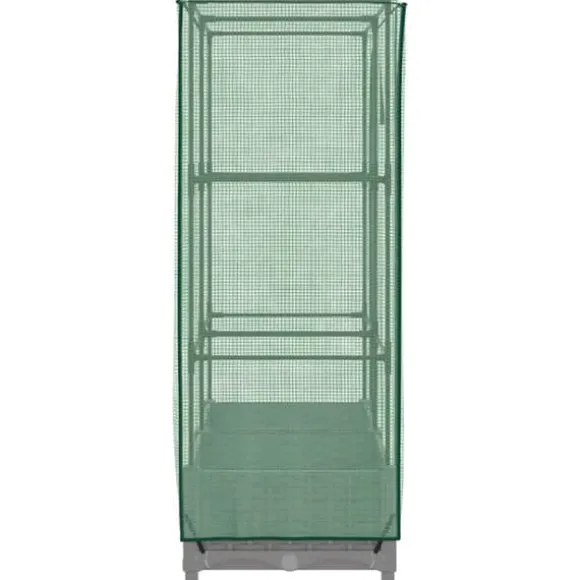 Højbed med drivhusovertræk 80x40x123 cm - Rattan-look | Størrelse: 80x40x123 cm