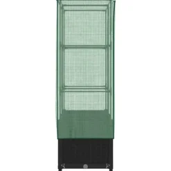 Højbed med drivhusovertræk - Rattan-look | Størrelse: 80x40x138 cm