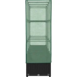 Højbed med drivhusovertræk - Robust konstruktion i rattan-look | Størrelse: 160x40x138 cm