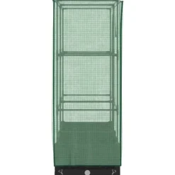 Højbed med drivhusovertræk - Rattan-look | Størrelse: 80x40x123 cm