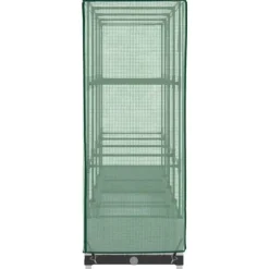 Højbed med drivhusovertræk - Robuste planter i rattan-look | Størrelse: 160x40x123 cm