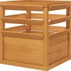 Højbed med espalier & åben bund 65x65x60 cm, træ – til klatreplanter