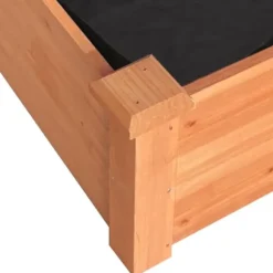 Højbed med foring i massivt fyrretræ - Plantekasse | Størrelse: 120x45x25 cm | Farve: Brun