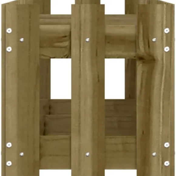 Højbed med stakitdesign - Imprægneret fyrretræ | Størrelse: 150x30x30 cm