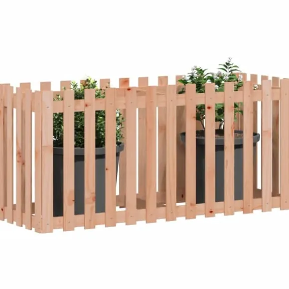Højbed med stakitdesign - Massivt douglasgran | Størrelse: 150x50x70 cm