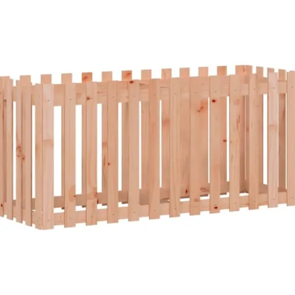 Højbed med stakitdesign - Massivt douglasgran | Størrelse: 150x50x70 cm