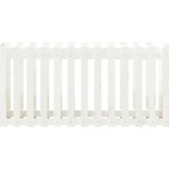 Højbed med stakitdesign i massivt fyrretræ | Størrelse: 150x50x70 cm | Farve: Hvid