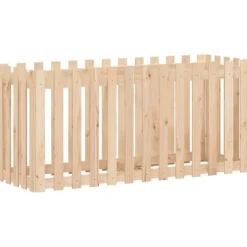Højbed med stakitdesign i massivt fyrretræ | Størrelse: 150x50x70 cm